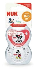 Силиконовая соска NUK Mickey, 0-6 мес, 2 шт. цена и информация | Пустышки | pigu.lt