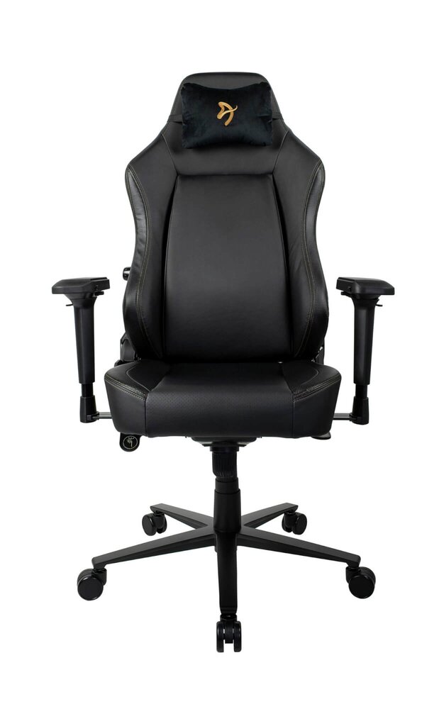 Kėdė Arozzi Primo, juoda/auksinė (PRIMO-PU-GD) kaina ir informacija | Biuro kėdės | pigu.lt