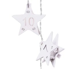 Šviečianti girlianda su žvaigždutėmis ir segtukais DecoKing, 10 LED kaina ir informacija | Girliandos | pigu.lt