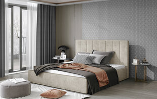 Кровать NORE Audrey 01, 140x200 см, бежевая цена и информация | Кровати | pigu.lt