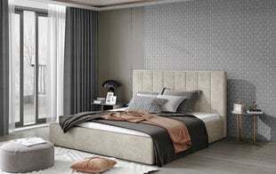 Кровать NORE Audrey 01, 160x200 см, бежевая цена и информация | Кровати | pigu.lt
