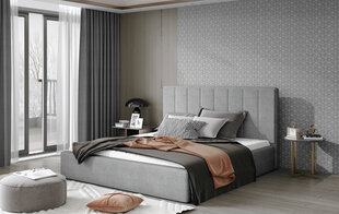 Кровать NORE Audrey 12, 160x200 см, светло-серая цена и информация | Кровати | pigu.lt