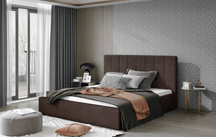 Кровать NORE Audrey 02, 200x200 см, коричневая цена и информация | Кровати | pigu.lt