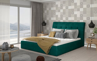 Кровать NORE Inge 07, 140x200 см, зеленая цена и информация | Кровати | pigu.lt