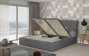 Кровать NORE Inge 20, 140x200 см, черная цена и информация | Кровати | pigu.lt