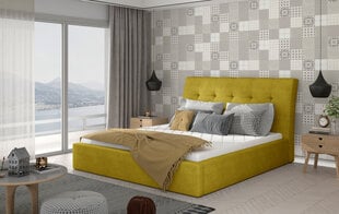 Кровать NORE Inge 15, 180x200 см, желтая цена и информация | Кровати | pigu.lt
