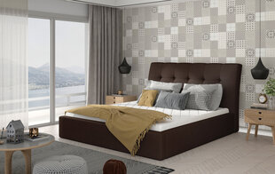 Кровать NORE Inge 23, 180x200 см, темно-коричневая цена и информация | Кровати | pigu.lt