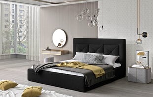 Кровать NORE Cloe 20, 140x200 см, черная цена и информация | Кровати | pigu.lt