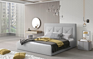 Кровать NORE Cloe 05, 200x200 см, светло-серая цена и информация | Кровати | pigu.lt