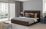 Кровать NORE Caramel 02, 140x200 см, коричневая