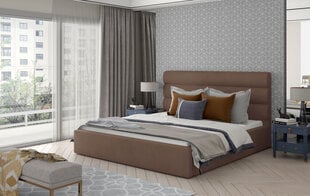 Кровать NORE Caramel 05, 140x200 см, светло-коричневая цена и информация | Кровати | pigu.lt