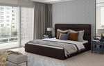 Кровать NORE Caramel 06, 140x200 см, темно-коричневая