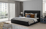 Кровать NORE Caramel 12, 140x200 см, черная