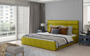 Кровать NORE Caramel 14, 140x200 см, желтая цена и информация | Кровати | pigu.lt