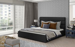 Кровать NORE Caramel 21, 140x200 см, черная