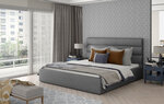 Кровать NORE Caramel 17, 160x200 см, серая