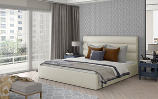 Кровать NORE Caramel 23, 160x200 см, бежевая цена и информация | Кровати | pigu.lt
