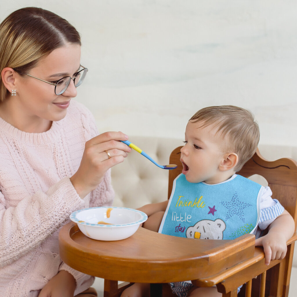 Baboo šaukštelis jautrus karščiui, 4+ mėn kaina ir informacija | Kūdikių indai, indeliai pienui ir įrankiai | pigu.lt