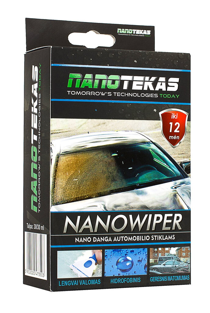 Nano danga automobilio stiklams, 30/30 ml цена и информация | Autochemija | pigu.lt