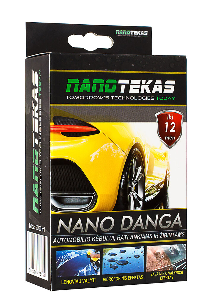 Nano danga automobilio kėbului, 60 ml kaina ir informacija | Autochemija | pigu.lt