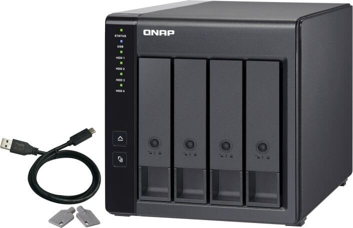 Qnap TR-004 kaina ir informacija | Išoriniai kietieji diskai (SSD, HDD) | pigu.lt
