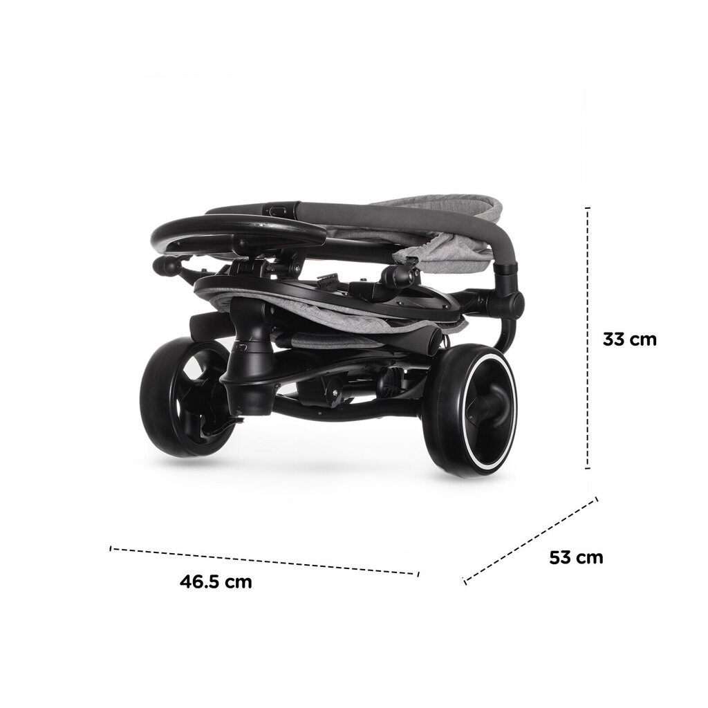 Daugiafunkcinis stumiamas triratukas su aksesuarais Kinderkraft Jazz, grey kaina ir informacija | Triratukai | pigu.lt