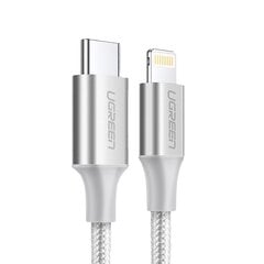 Ugreen USB Typ C - Lightning MFI cable 1 m 3 A 36 W silver (70523) цена и информация | Кабели для телефонов | pigu.lt