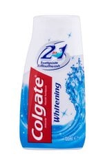 Dantų pasta ir burnos skalavimo skystis Colgate Whitening Toothpaste & Mouthwash, 100 ml kaina ir informacija | Dantų šepetėliai, pastos | pigu.lt