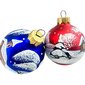 Mėlynos spalvos vintažiniai Kalėdų eglutės žaisliukai, rankų darbo, pūsto stiklo, pagaminta Vokietijoje, rinkinys/ 5vnt kaina ir informacija | Eglutės žaisliukai, viršūnės | pigu.lt
