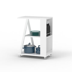 Кухонный шкаф на колесиках SoBuy FKW77-W, белый цена и информация | Кухонные шкафчики | pigu.lt