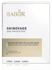 Drėkinanti ir balansuojanti bioceliuliozinė veido kaukė Babor Skinovage Balancing Bio-Cellulose Mask, 5 vnt. kaina ir informacija | Veido kaukės, paakių kaukės | pigu.lt