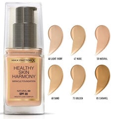 Тональный крем Max Factor Healthy Skin Harmony Miracle SPF 20 Foundation, 30 мл, 47 Nude цена и информация | Пудры, базы под макияж | pigu.lt