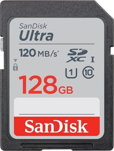 SanDisk Ultra SDXC 128 GB kaina ir informacija | Atminties kortelės fotoaparatams, kameroms | pigu.lt