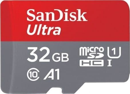Atminties kortelė Atminties kortelė „Secure Digital micro Ultra Android“  32GB + SD adapteris 120MB / s A1 / 10 klasė / UHS-I, Class 10 kaina |  pigu.lt