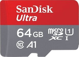 SanDisk MicroSDXC, 64 Гб цена и информация | Карты памяти для фотоаппаратов, камер | pigu.lt