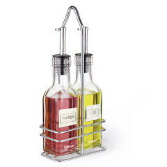 Fissman acto ir aliejaus butelių rinkinys su stovu, 2x150 ml kaina ir informacija | Virtuvės įrankiai | pigu.lt