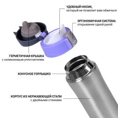 Fissman термокружка фиолетовая, 420 мл цена и информация | Термосы, термокружки | pigu.lt