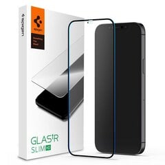 Spigen защитное стекло для Apple iPhone 12 / 12 Pro, черное цена и информация | Защитные пленки для телефонов | pigu.lt