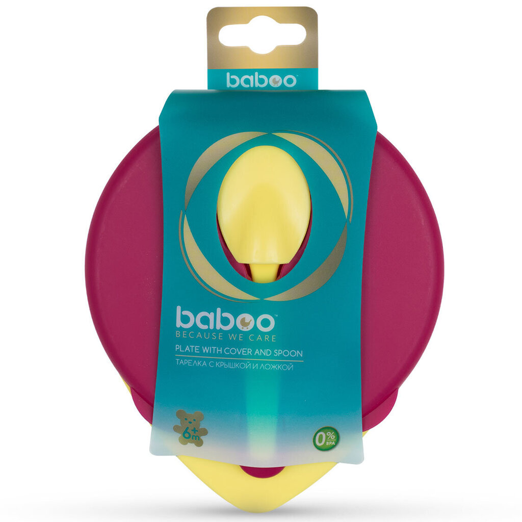 Baboo dubenėlis su dangteliu ir šaukšteliu, 6+ mėn kaina ir informacija | Kūdikių indai, indeliai pienui ir įrankiai | pigu.lt