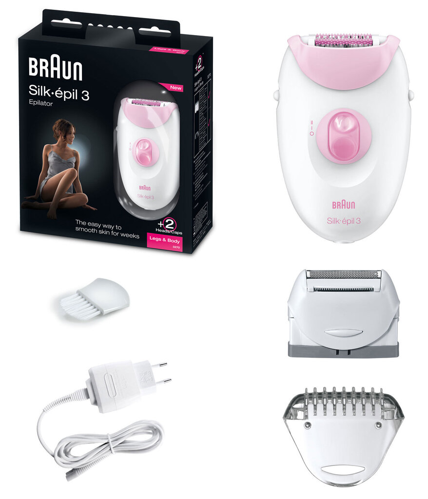 Braun Silk-Epil 3-270 kaina ir informacija | Epiliatoriai | pigu.lt