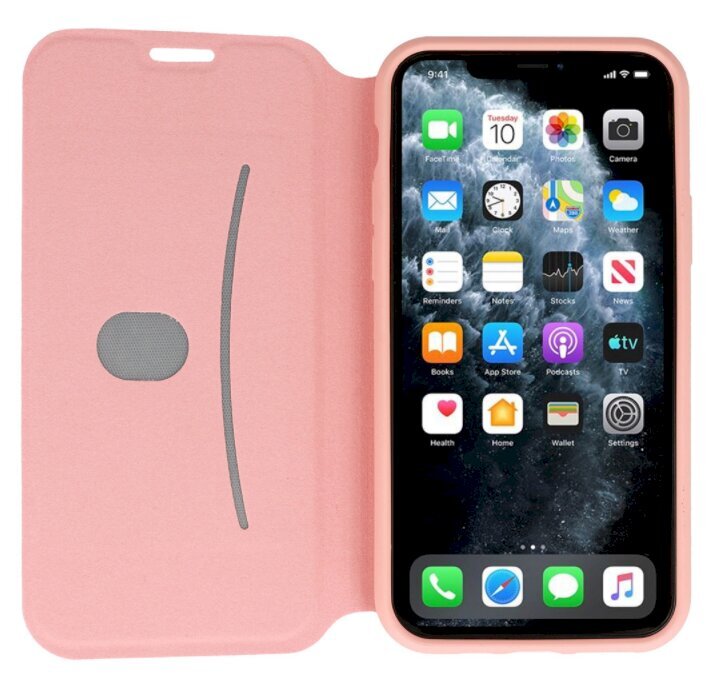Fusion Lite Book dėklas skirtas Apple iPhone 12 Pro Max Rožinis kaina ir informacija | Telefono dėklai | pigu.lt