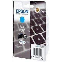 Картридж с оригинальными чернилами Epson 407 голубой цена и информация | Картриджи для струйных принтеров | pigu.lt