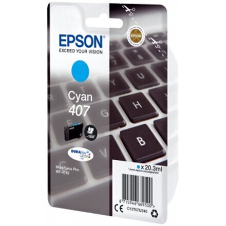 Originali rašalo kasetė Epson 407 Žydra kaina ir informacija | Kasetės rašaliniams spausdintuvams | pigu.lt