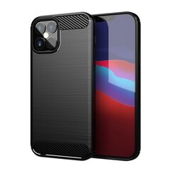 Hurtel Carbon Case skirtas iPhone 12 Pro Max, juodas kaina ir informacija | Telefono dėklai | pigu.lt