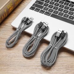 Dux Ducis K-ONE Series set 5x USB - Lightning nylon cable (2x 1 m, 2x 2 m, 1x 3 m) 2 A black цена и информация | Кабели для телефонов | pigu.lt