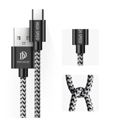 Dux Ducis K-ONE Series set 3x USB - USB Type C nylon cable (0.25 m, 1 m, 2 m) 2 A black цена и информация | Кабели для телефонов | pigu.lt