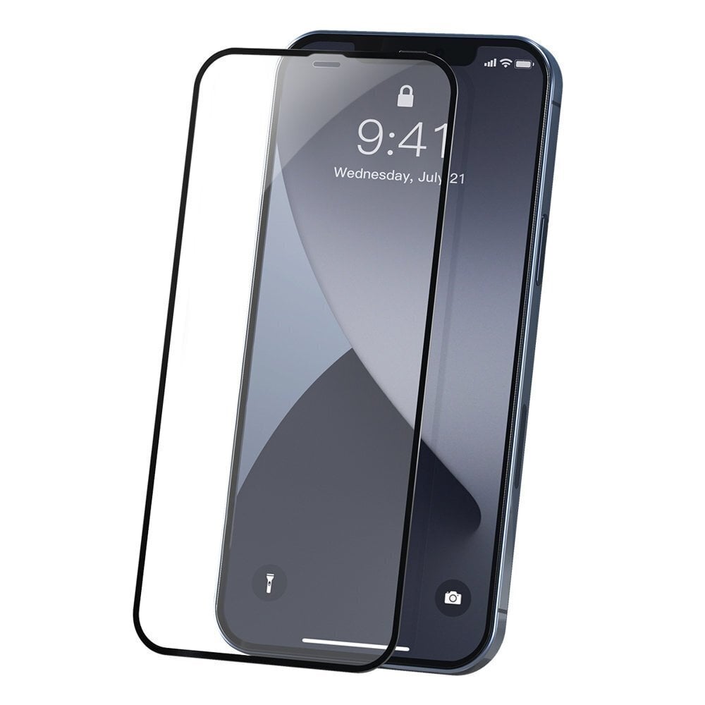 Baseus stiklas su rėmu, skirta iPhone 12 mini цена и информация | Apsauginės plėvelės telefonams | pigu.lt