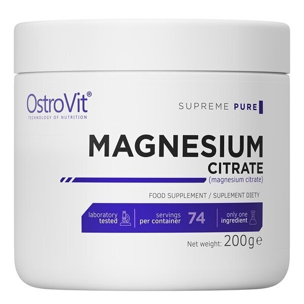 Magnio citratas OstroVit Magnesium Citrate, 200g kaina ir informacija | Vitaminai | pigu.lt