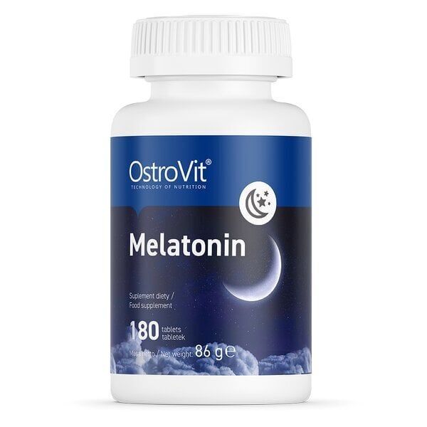 Maisto papildas OstroVit Melatonin, 180 tablečių kaina ir informacija | Vitaminai, maisto papildai, preparatai gerai savijautai | pigu.lt
