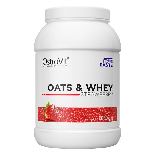 Baltyminiai milteliai OstoVit Oats&Whey 1 Kg, braškių skonio kaina ir informacija | Aminorūgštys | pigu.lt